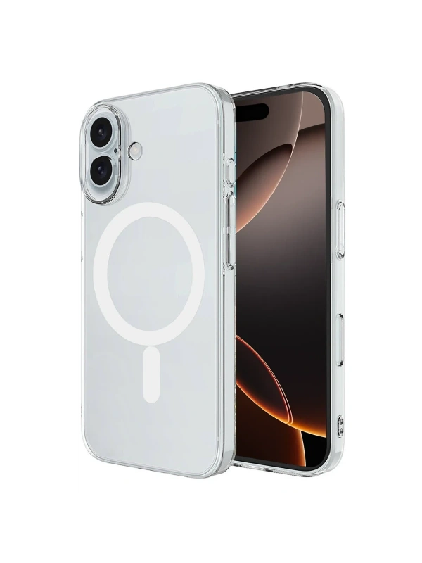 KILIFINI SEÇ - Apple iPhone 16 Plus Kılıf Magneticsafe Şeffaf Silikon - Şeffaf
