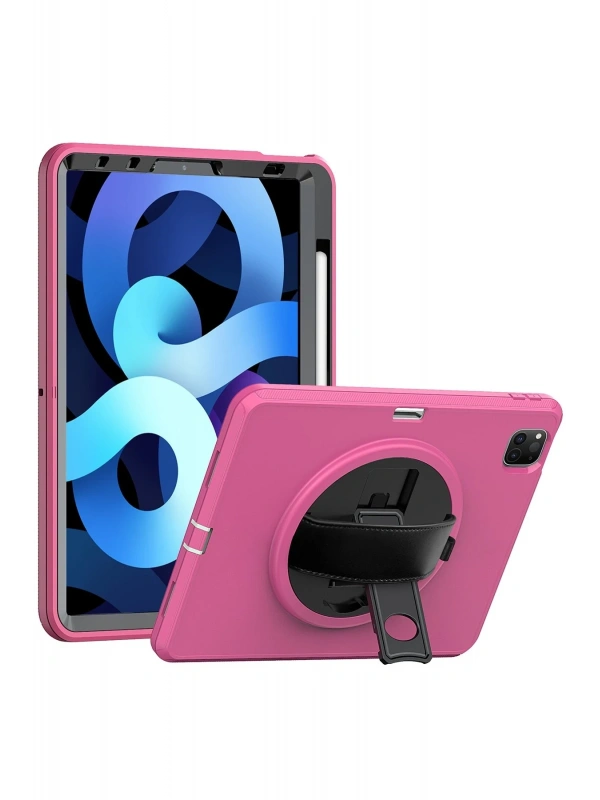 Newface Apple iPad Pro 11 (2018) Kılıf Hand Strap Tablet Kılıfı - Pembe