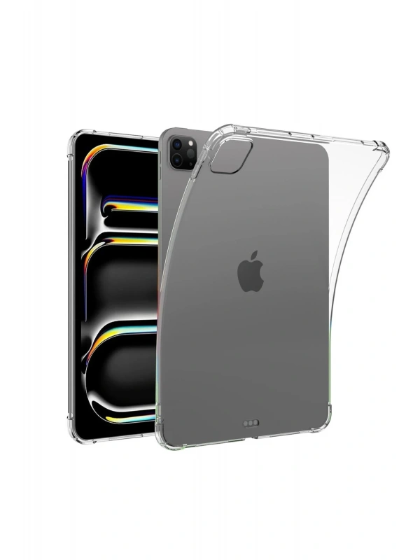 Newface Apple iPad Pro 11 (2024) Kılıf Anti Shock Tablet Silikon - Şeffaf