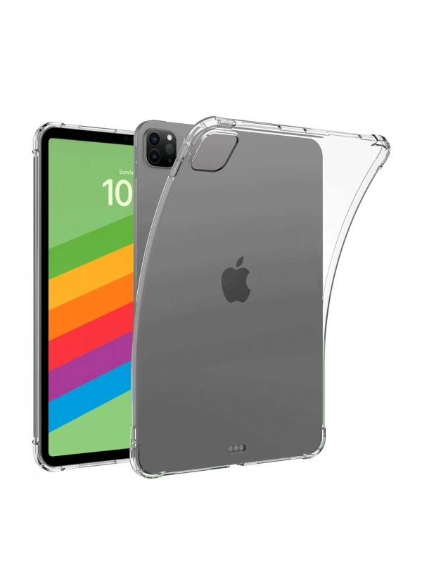 Newface Apple iPad Pro 13 (2024) Kılıf Anti Shock Tablet Silikon - Şeffaf