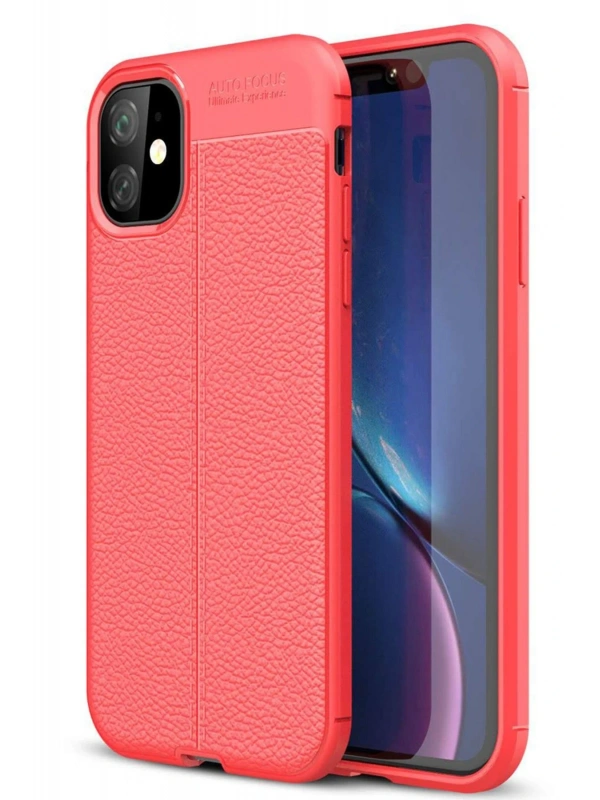 Newface Apple iPhone 11 Kılıf Auto Focus Kapak - Kırmızı