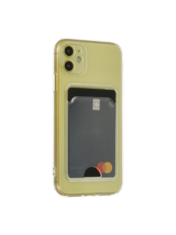 KILIFINI SEÇ - Apple iPhone 11 Kılıf Kart Şeffaf Silikon - Şeffaf