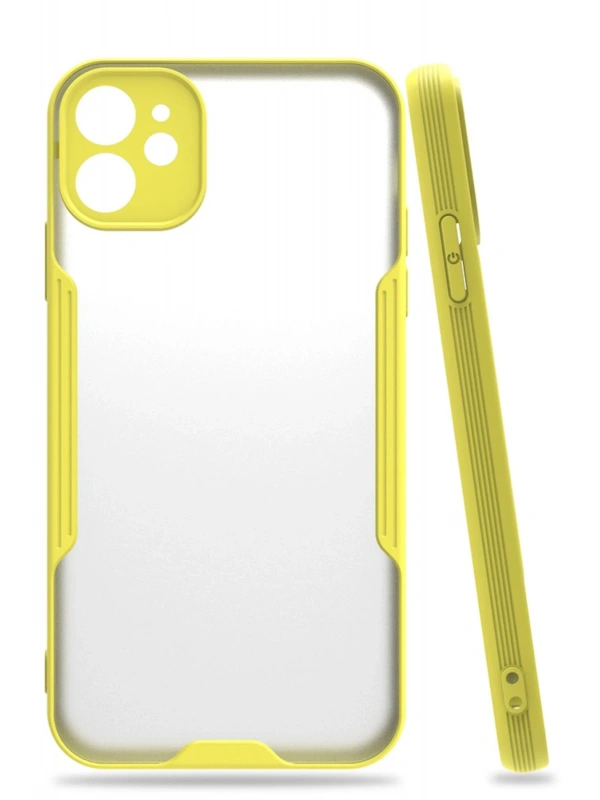 Newface Apple iPhone 11 Kılıf Platin Silikon - Sarı