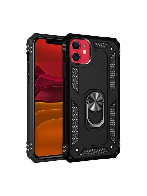 Newface Apple iPhone 11 Kılıf Sofya Yüzüklü Silikon Kapak