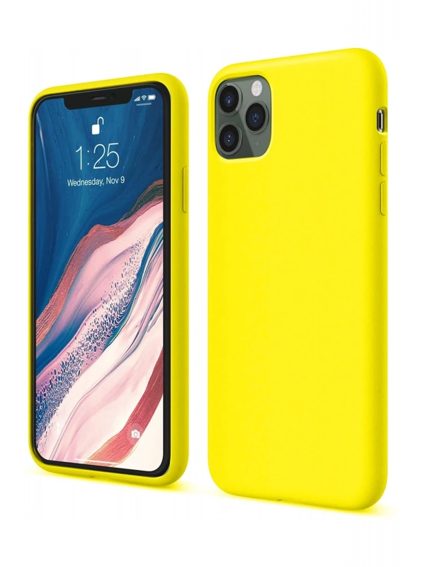 Newface Apple iPhone 11 Pro Kılıf First Silikon - Sarı