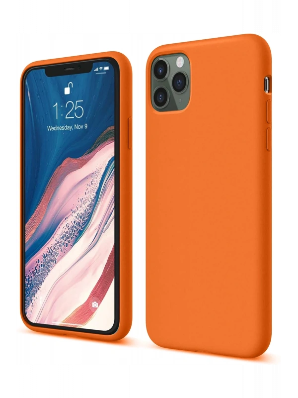 Newface Apple iPhone 11 Pro Kılıf First Silikon - Turuncu