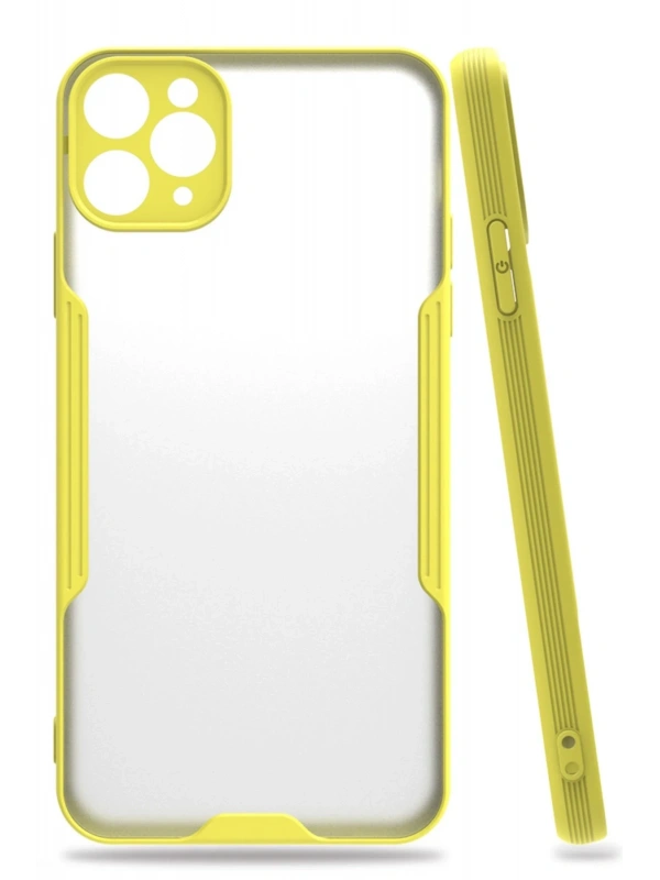 Newface Apple iPhone 11 Pro Kılıf Platin Silikon - Sarı