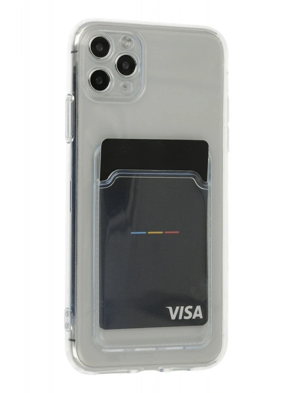 Newface Apple iPhone 11 Pro Max Kılıf Kart Şeffaf Silikon - Şeffaf