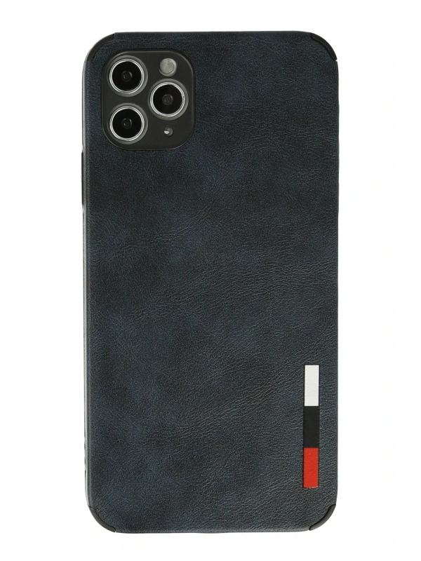 Newface Apple iPhone 11 Pro Max Kılıf Loop Deri Silikon - Lacivert