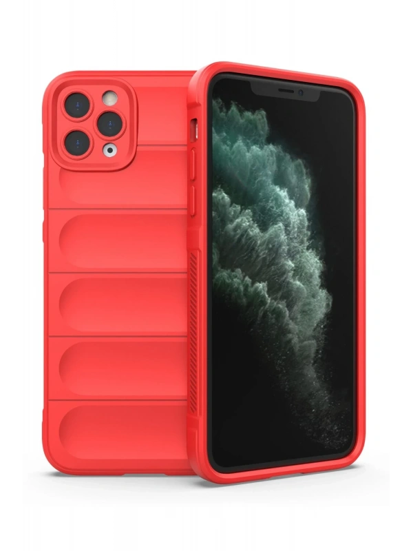 Newface Apple iPhone 11 Pro Max Kılıf Optimum Silikon - Kırmızı