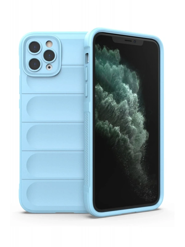 Newface Apple iPhone 11 Pro Max Kılıf Optimum Silikon - Sky Blue