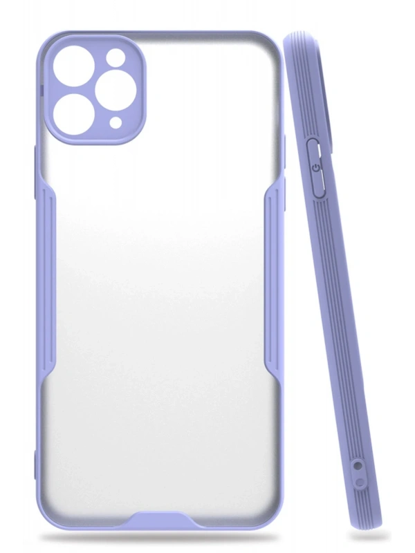 Newface Apple iPhone 11 Pro Max Kılıf Platin Silikon - Lila
