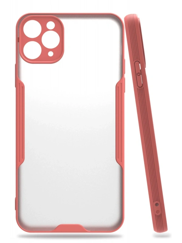 Newface Apple iPhone 11 Pro Max Kılıf Platin Silikon - Pembe