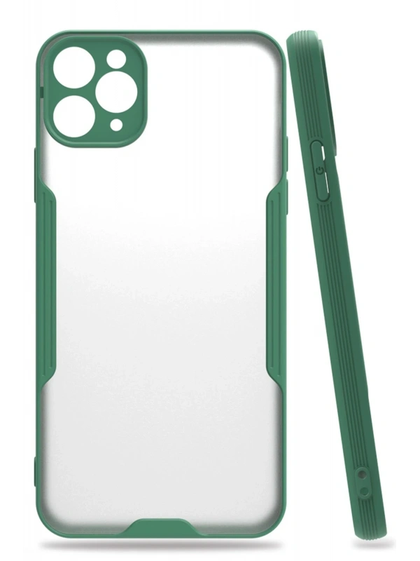 Newface Apple iPhone 11 Pro Max Kılıf Platin Silikon - Yeşil