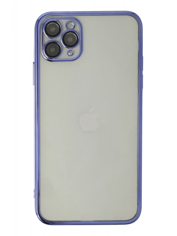 Newface Apple iPhone 11 Pro Max Kılıf Razer Lensli Silikon - Mor