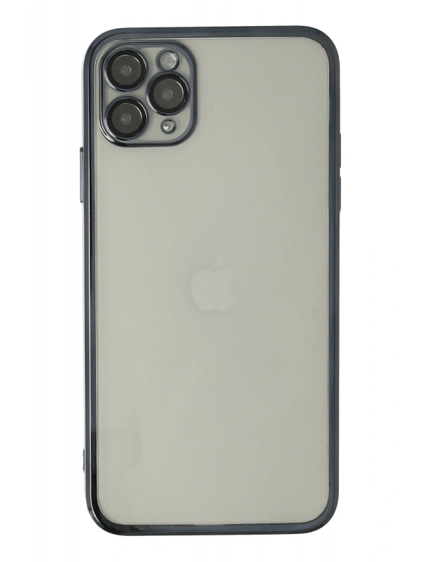 Newface Apple iPhone 11 Pro Max Kılıf Razer Lensli Silikon - Siyah