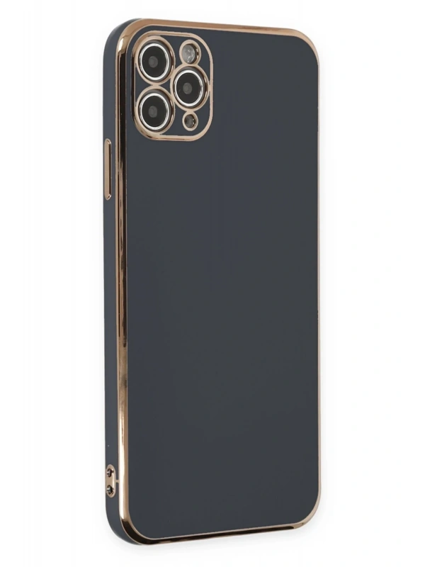 Newface Apple iPhone 11 Pro Max Kılıf Volet Silikon - Siyah