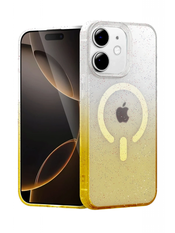 Newface Apple iPhone 11 Pummel Shiny Magsafe Kapak - Gold