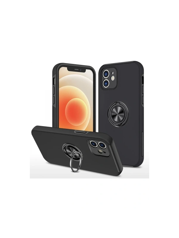 KILIFINI SEÇ - Apple iPhone 12 Kılıf Elit Yüzüklü Kapak