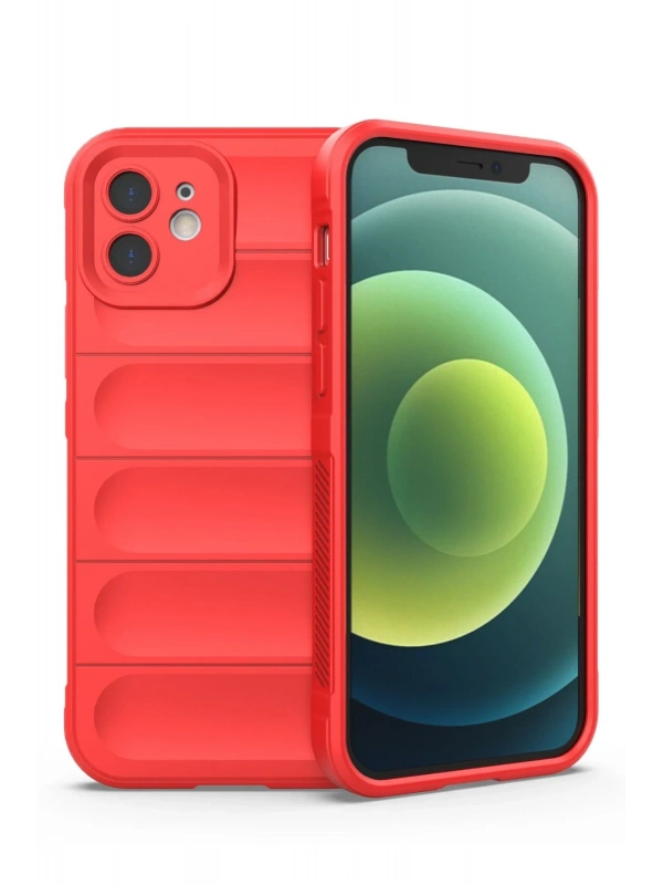 Newface Apple iPhone 12 Kılıf Optimum Silikon - Kırmızı