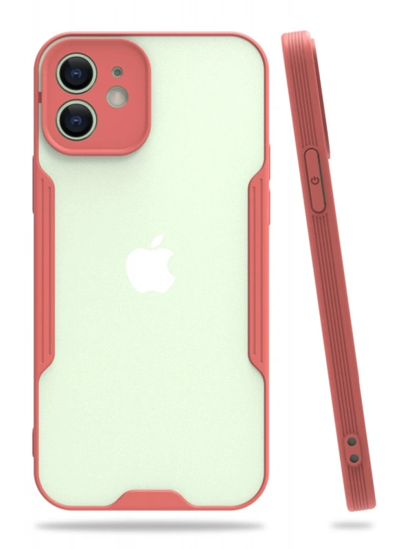 Newface Apple iPhone 12 Kılıf Platin Silikon - Pembe