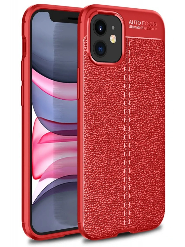Newface Apple iPhone 12 Mini Kılıf Auto Focus Kapak - Kırmızı