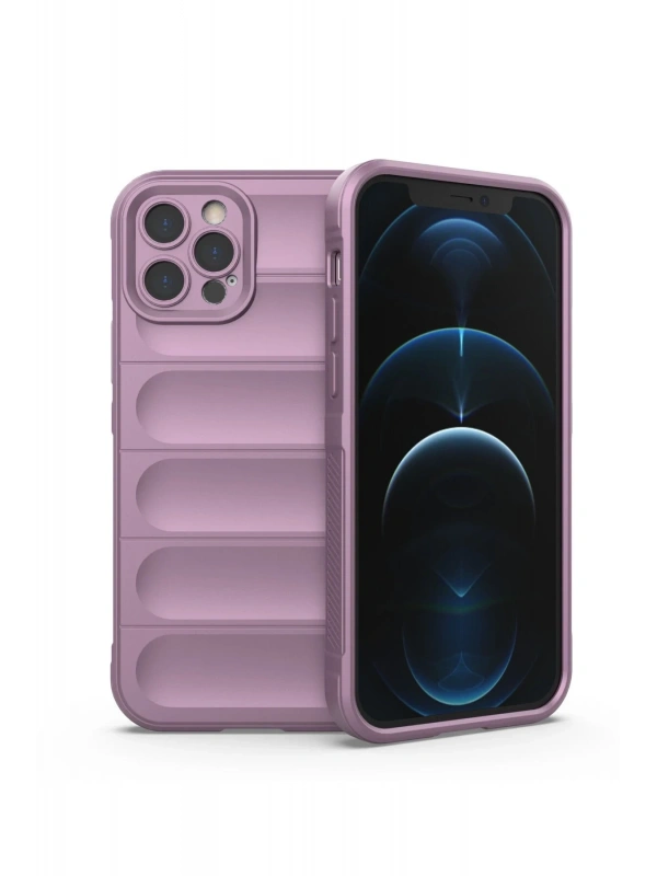 Newface Apple iPhone 12 Pro Kılıf Optimum Silikon - Mor