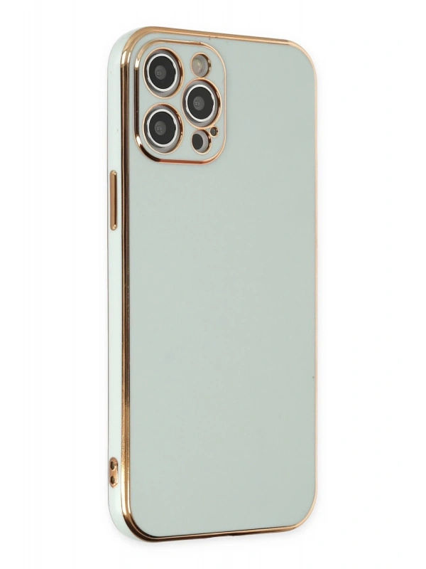 Newface Apple iPhone 12 Pro Kılıf Volet Silikon - Açık Yeşil