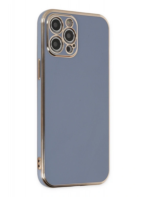 Newface Apple iPhone 12 Pro Kılıf Volet Silikon - Mavi