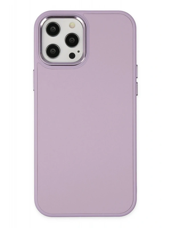 Newface Apple iPhone 12 Pro Max Kılıf Asya Deri Silikon - Lila
