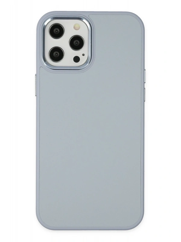 Newface Apple iPhone 12 Pro Max Kılıf Asya Deri Silikon - Sierra Blue