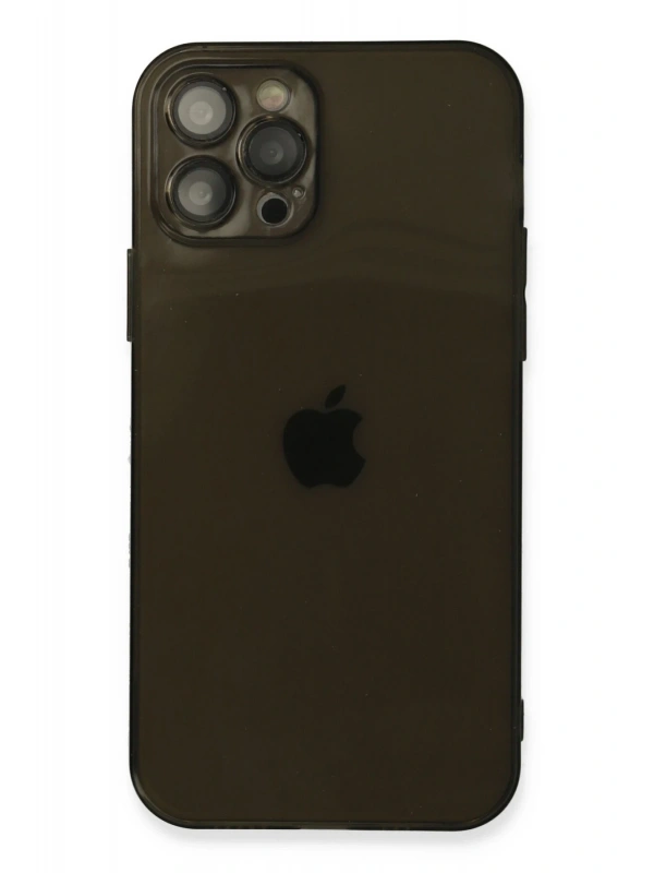 Newface Apple iPhone 12 Pro Max Kılıf Fly Lens Silikon - Siyah