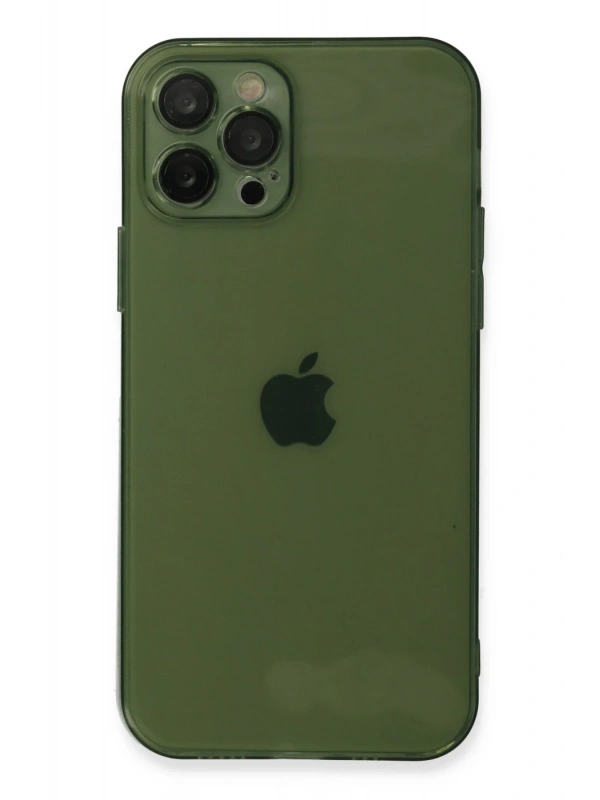Newface Apple iPhone 12 Pro Max Kılıf Fly Lens Silikon - Yeşil