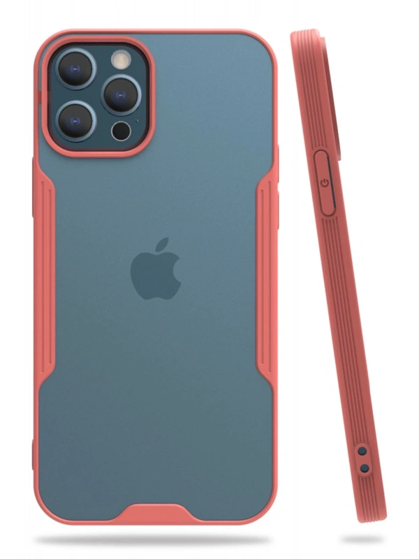 Newface Apple iPhone 12 Pro Max Kılıf Platin Silikon - Pembe