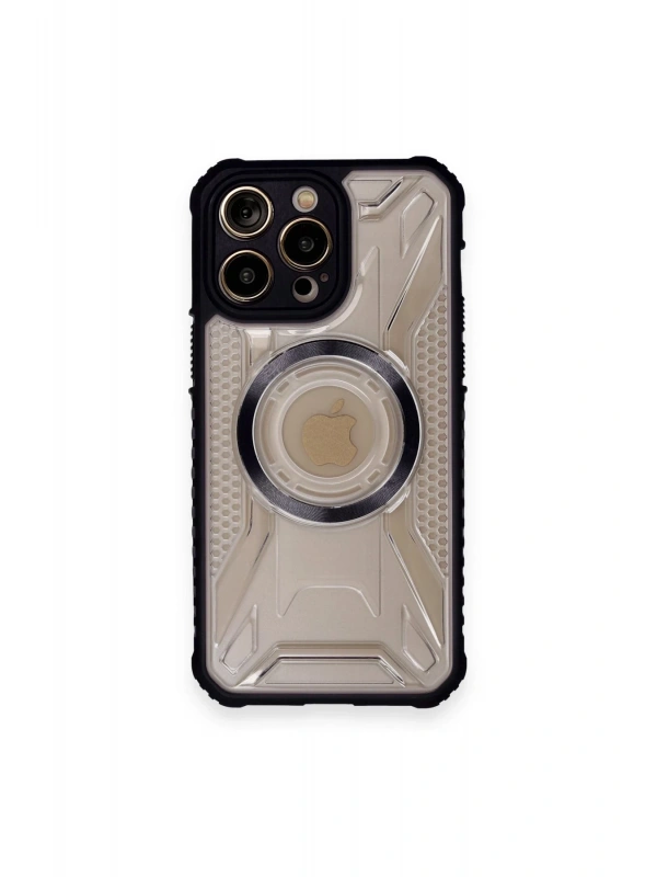 Newface Apple iPhone 12 Pro Max Kılıf Prag Magneticsafe Kapak - Siyah