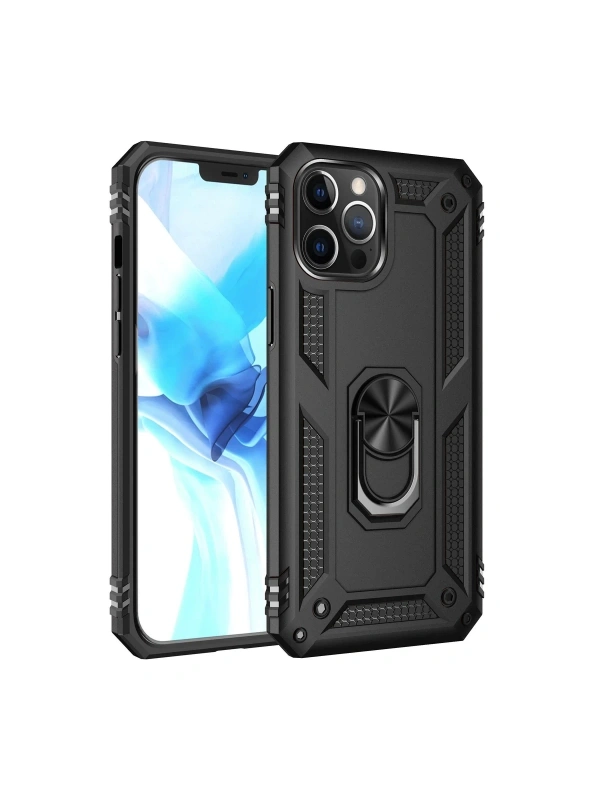 Newface Apple iPhone 12 Pro Max Kılıf Sofya Yüzüklü Silikon Kapak