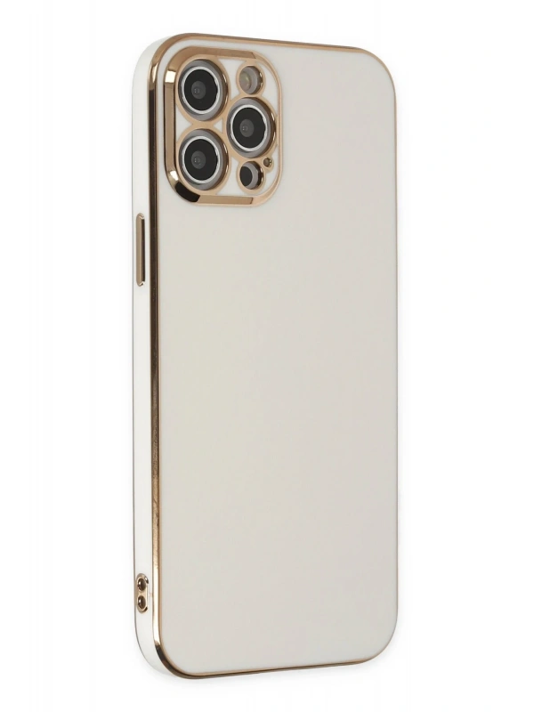 Newface Apple iPhone 12 Pro Max Kılıf Volet Silikon - Beyaz