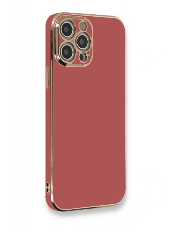 Newface Apple iPhone 12 Pro Max Kılıf Volet Silikon - Kırmızı