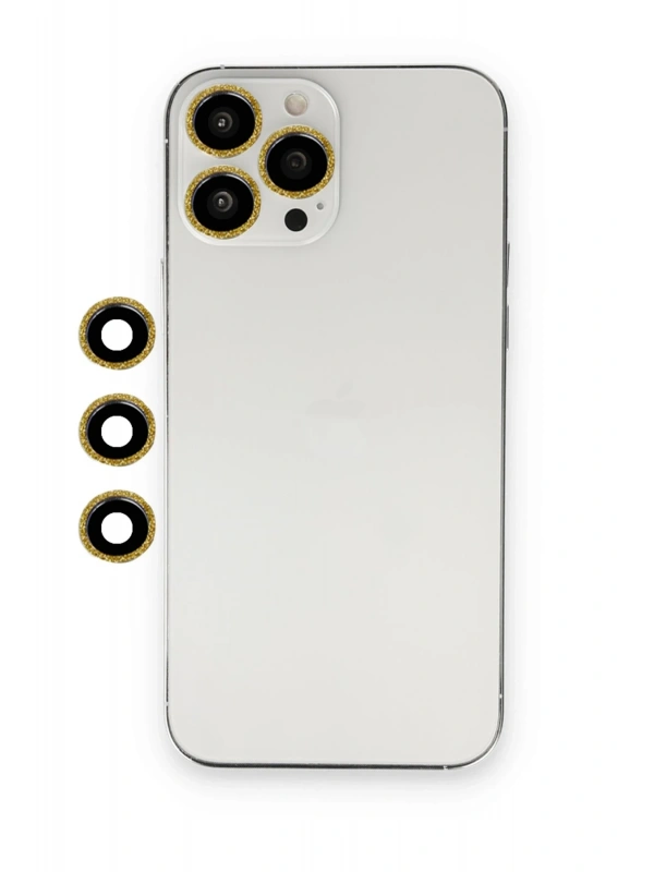 Newface Apple iPhone 12 Pro Max Shine Kamera Lens - Gold