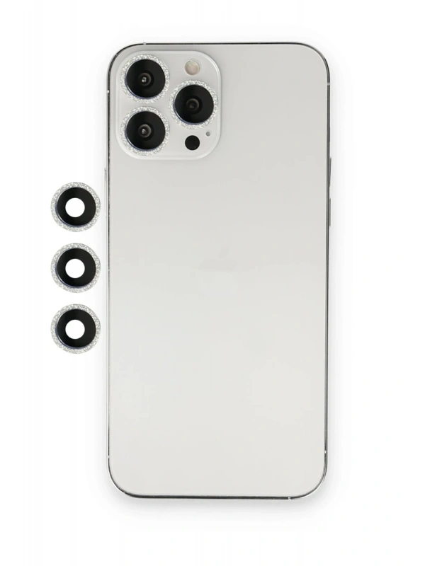 Newface Apple iPhone 12 Pro Shine Kamera Lens - Gümüş