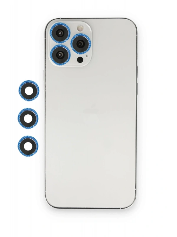 Newface Apple iPhone 12 Pro Shine Kamera Lens - Mavi