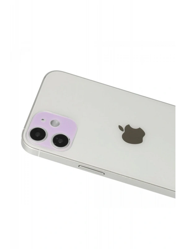 Newface Apple iPhone 12 Rainbow Kamera Lens Koruma Cam - Mor
