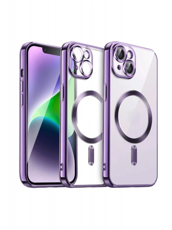 Newface Apple iPhone 13 Kılıf Kross Magneticsafe Kapak - Mor