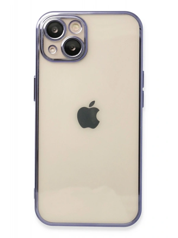 Newface Apple iPhone 13 Kılıf Razer Lensli Silikon - Mor