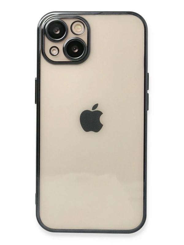 Newface Apple iPhone 13 Kılıf Razer Lensli Silikon - Siyah