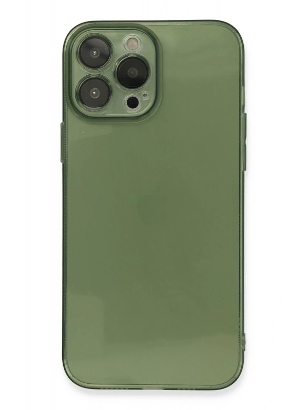 Newface Apple iPhone 13 Pro Kılıf Fly Lens Silikon - Yeşil