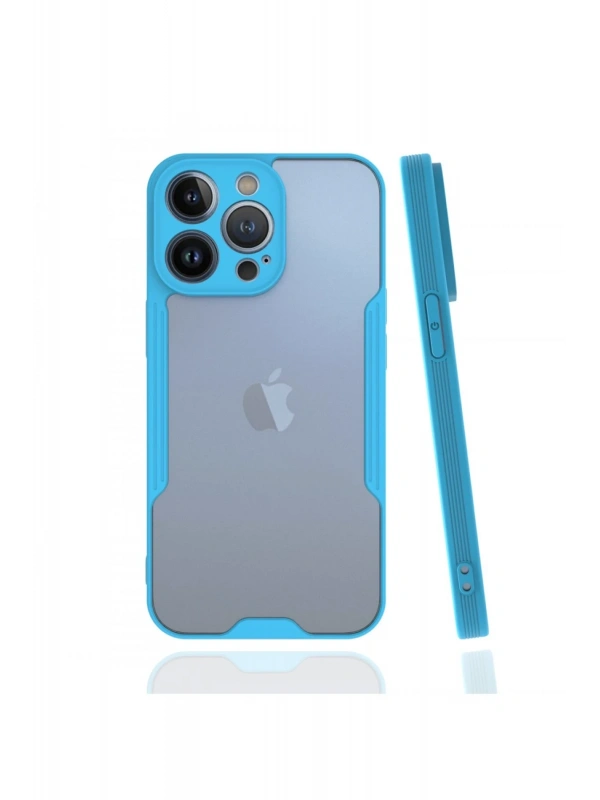 Newface Apple iPhone 13 Pro Kılıf Platin Silikon - Mavi