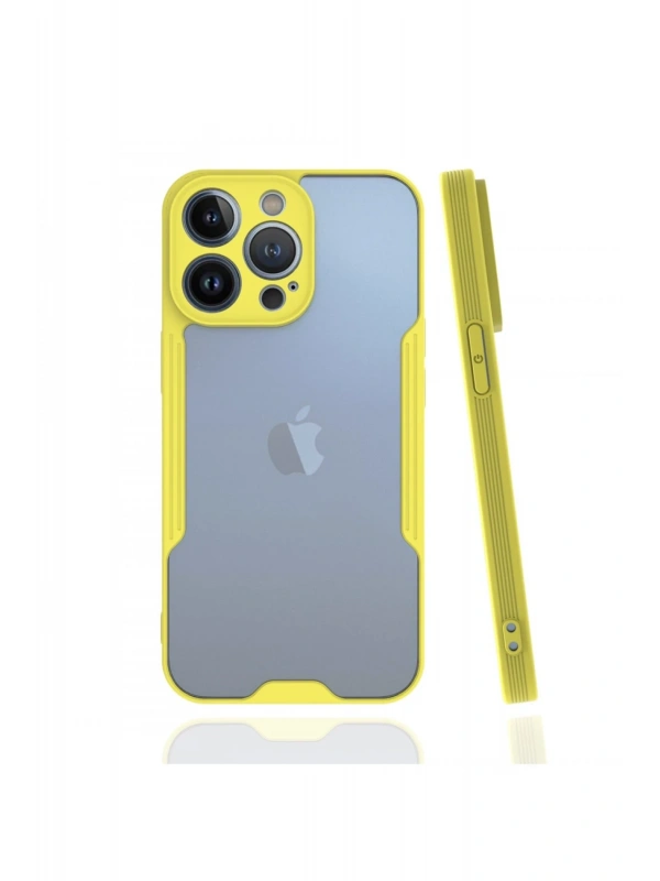 Newface Apple iPhone 13 Pro Kılıf Platin Silikon - Sarı