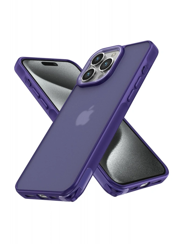 Newface Apple iPhone 13 Pro Max Kılıf Elegant Kapak - Derin Mor