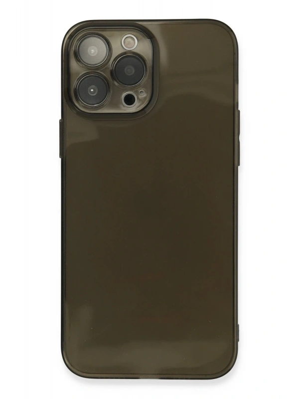 Newface Apple iPhone 13 Pro Max Kılıf Fly Lens Silikon - Siyah